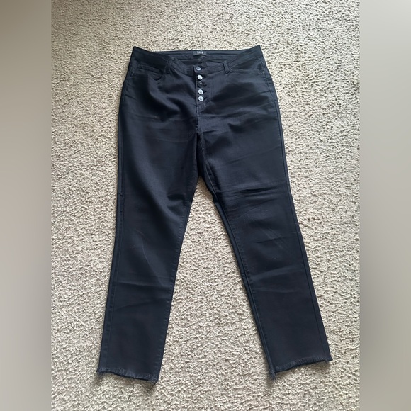Tala Black Button-Fly Women’s Ankle Jeans Size 14 - Picture 1 of 3